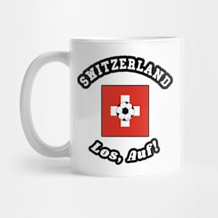 ⚽ Switzerland Football, Schweizerfahne Flag, Los Auf! Team Spirit Mug